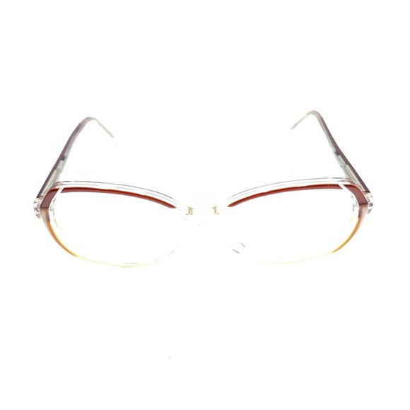 Swank Vintage Alexandra 791-090 Brown Clear Eyeglasses Frames 55-12 135 France - Picture 2 of 12